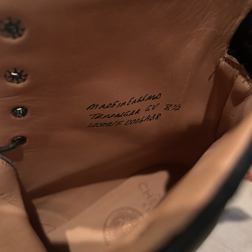 Joseph & Cheaney Men’s Trafalgar Capped Derby boot -black Calf Leather. 8 1/2 - Picture 9 of 11